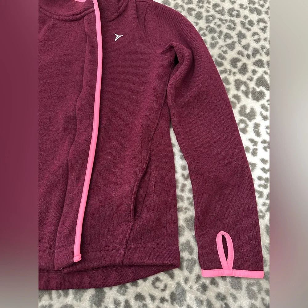 Old Navy Active Studio Wrap Jacket in Winter Wine Size XL 14 Regular Girls